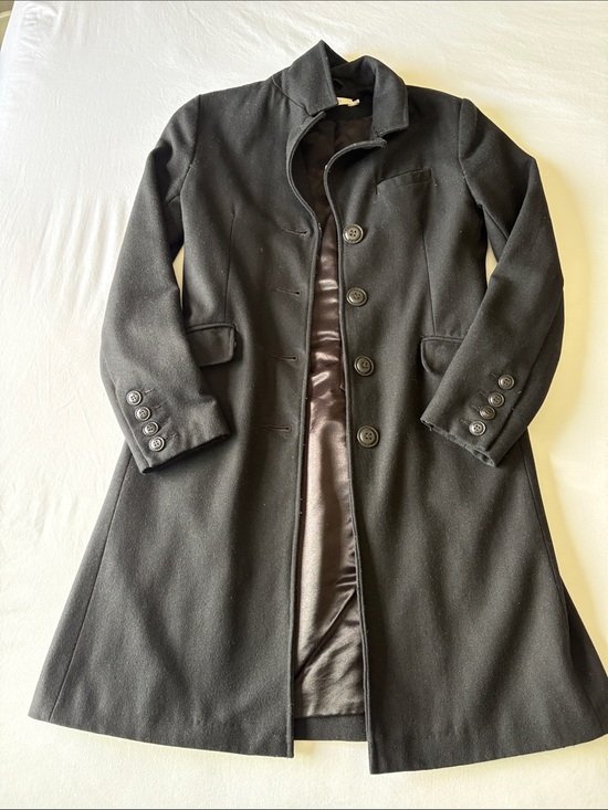 Ricki's Jackets & Blazers - Ricki's Black Single-Breasted Wool Trench Coat